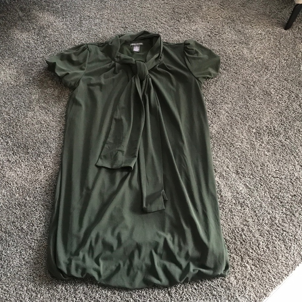 Chelsea and Theadore green dress